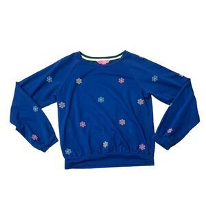 Lilly Pulitzer Landyn Sweatshirt Ditsy Daisy Embroidery Size Small